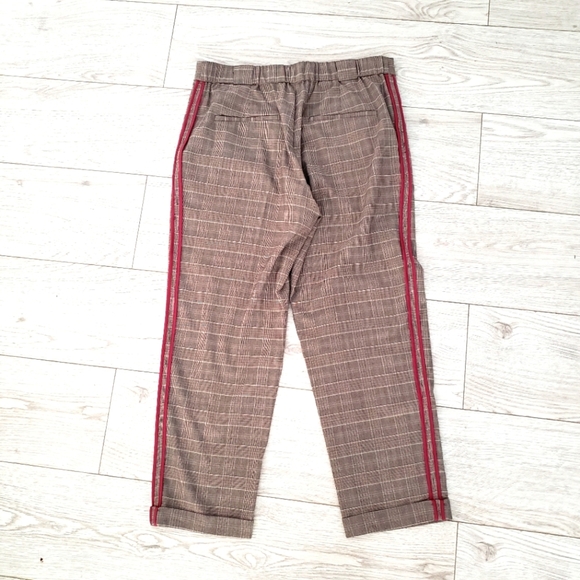 Zara plaid with strips pantsuits pants M - Picture 2 of 9